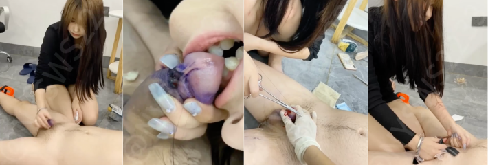 重口虐鸡视频胆小勿入!俩富婆差点把鸡巴玩废!这么给玩富婆玩一次给五万你能接受吗?