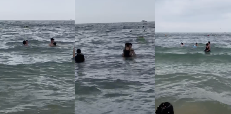 夏天到来了饥渴的情侣们又来海边海中diss了!传统方式已经out必须整出新花样!