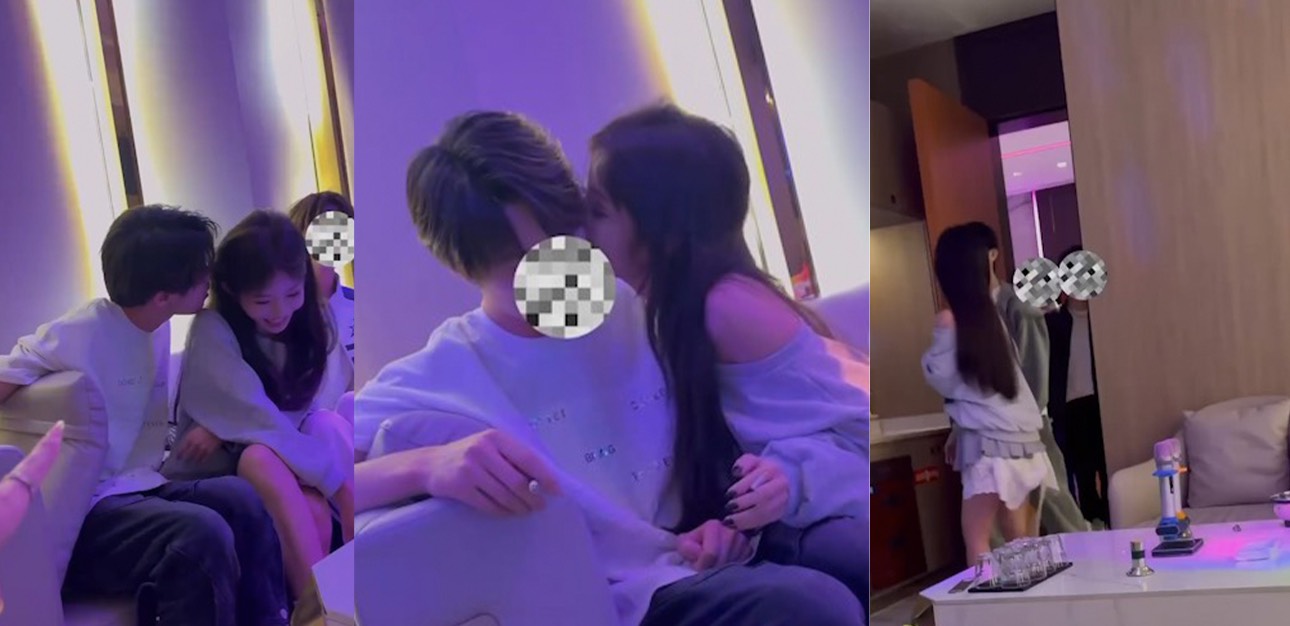 小仙女工资到手直接去KTV点男模 挨个亲嘴 差点就干起来了!