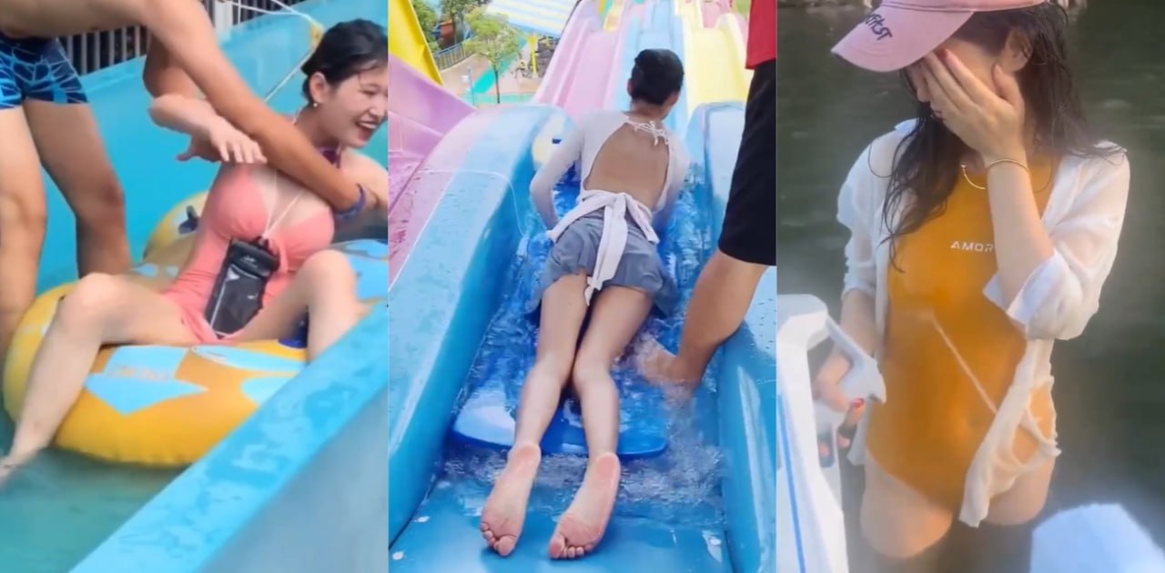 出门在外女孩子要保护好自己 大神出击水上乐园和更衣室直拍女神身材!