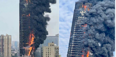 长沙电信大楼大火多视角合集 现场明火已被扑灭 还好没有人员伤亡