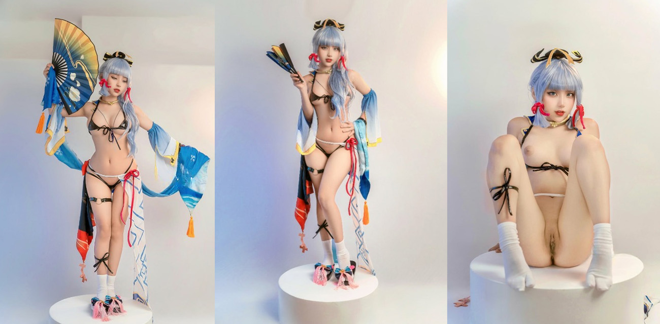 越南阿黑颜网黄Coser Yuumeilyn cos神里绫华 口交啪啪淫水溅了一地