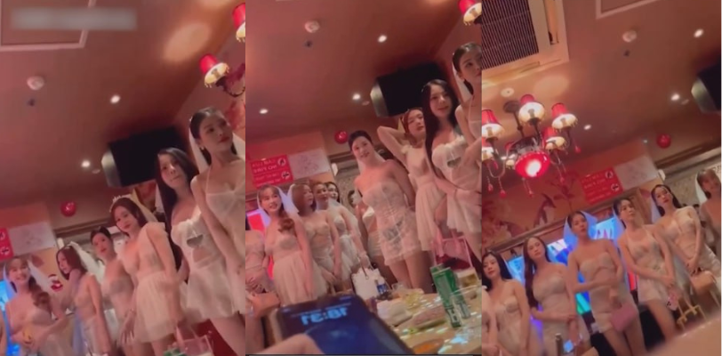 现在商务ktv都玩这么高端了吗?小姐姐都穿上了婚纱服务客人,底线在哪里,地址又在哪里?