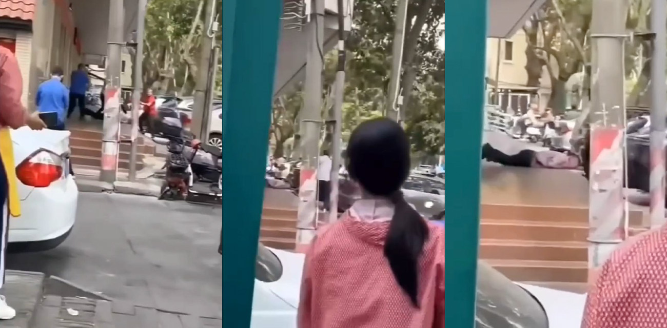 胆小瓜友慎入!广东湛江霞山爱国街道副书记金晓华被当众锄杀 头都砸烂了