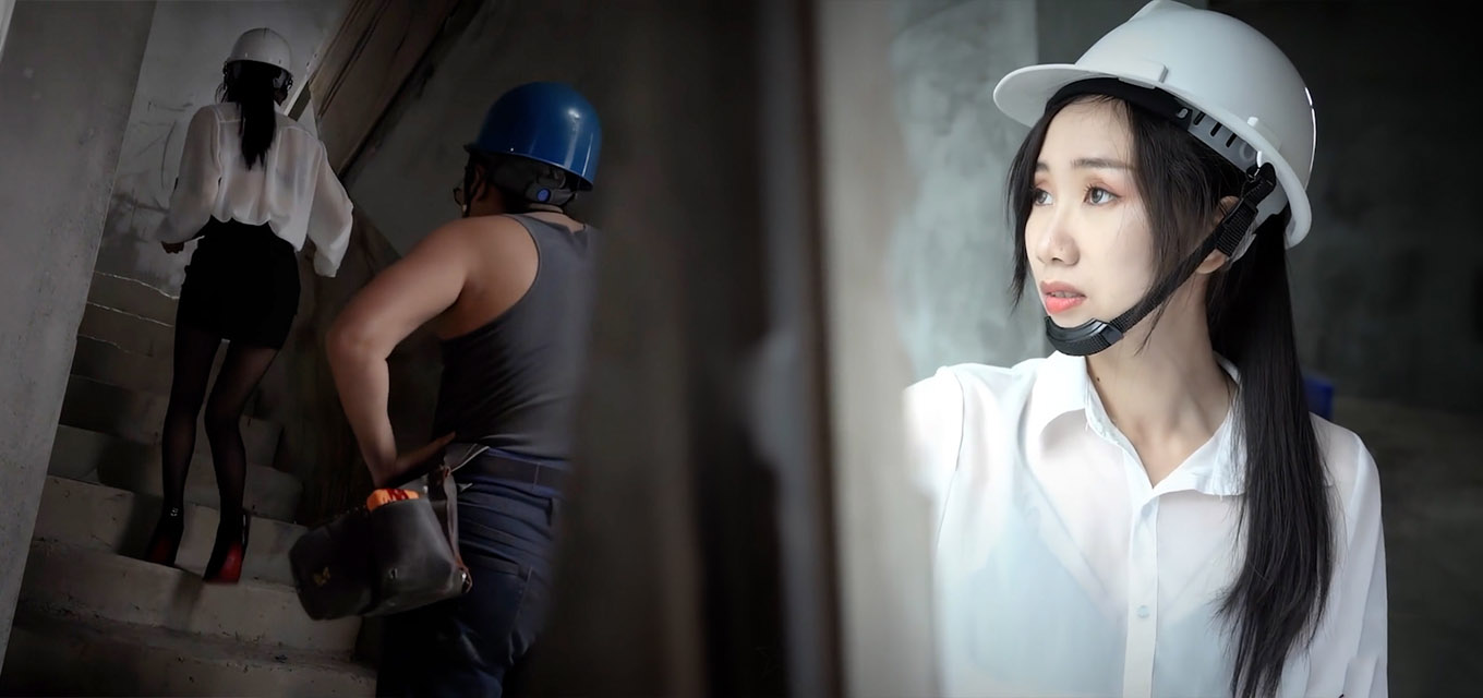 绝美JVID剧情片【薰草】工地水电工之狼狈围奸 黑丝包臀裙收验员女神被迷昏强奸