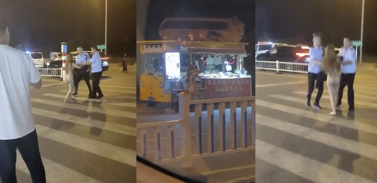 快手网红 吴媛媛 吸毒后 脑袋不清醒全裸在大街上狂奔 奶子和屁股清晰可见!