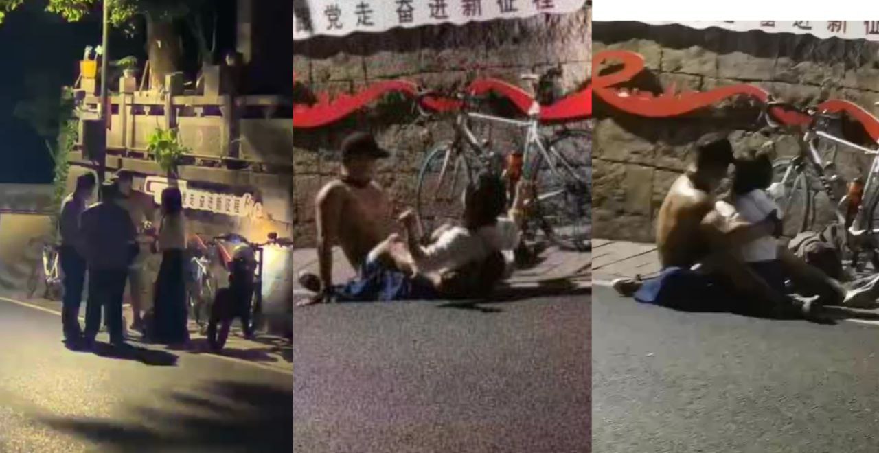 这就是骑行圈吗?浙江杭州龙井村骑行道男女直接开干 现场视频流出 真大胆呀!