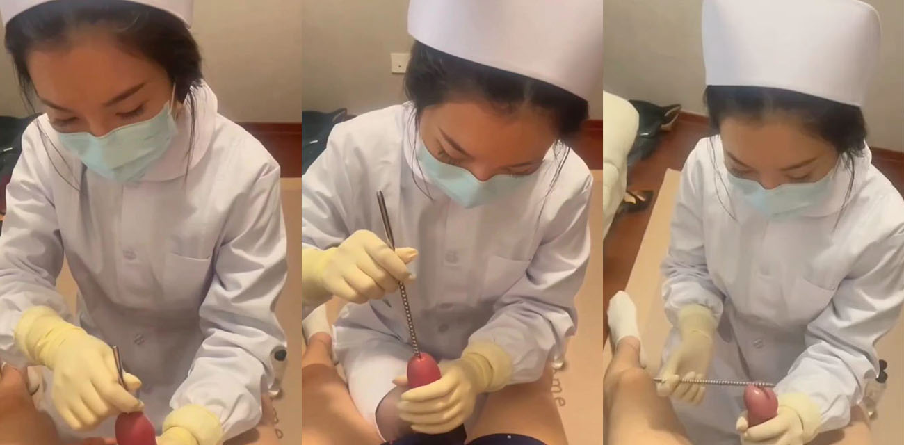 真是小眼开成大眼 瓜友去医院治疗阳痿 直接被护士捅马眼伺候 这样真的不会痛吗?
