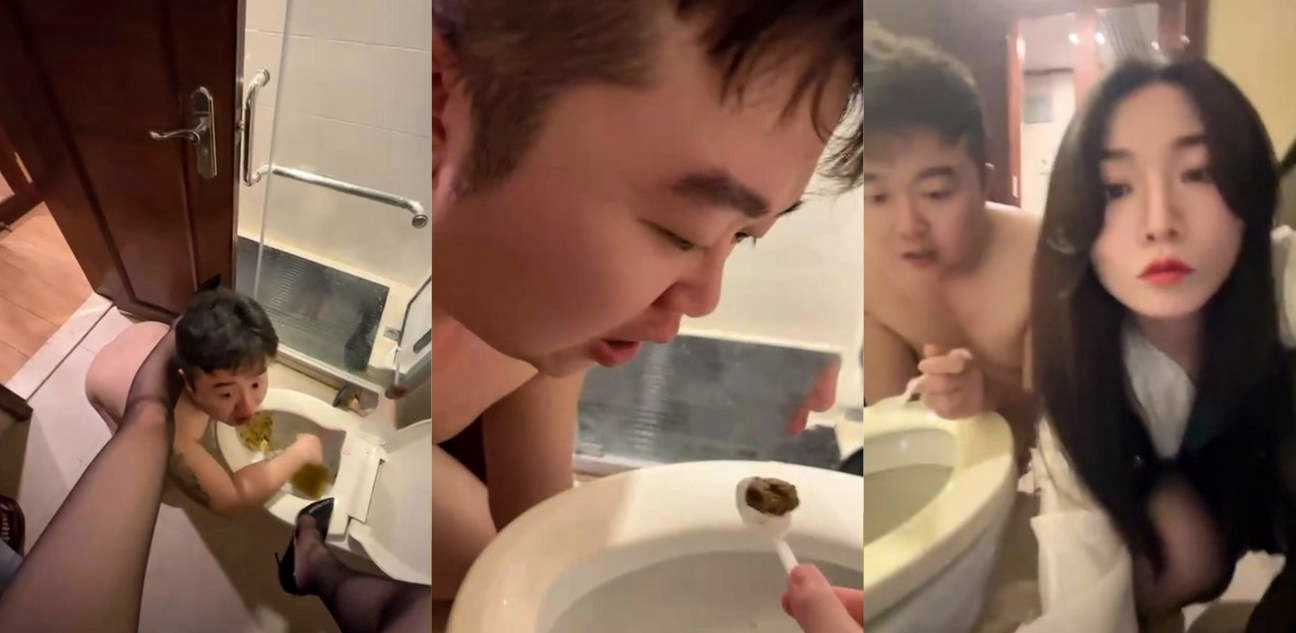 乖乖吃屎的公狗 主人才会喜欢~女s“星期六”高跟黑丝霸气调教男M!
