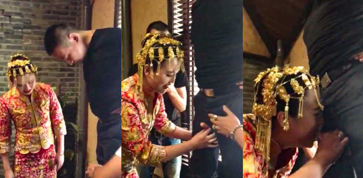 这年头结婚还有这种习俗?女主熟练的让人心疼 结个婚真够折磨人的!