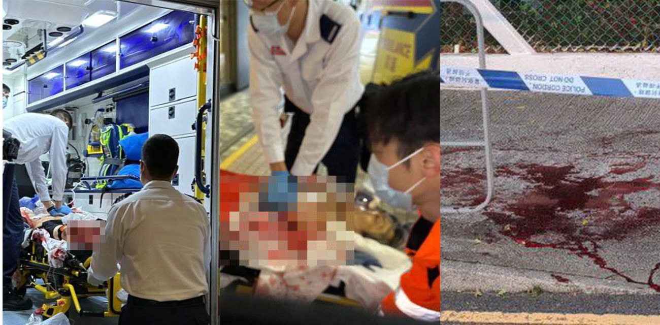 香港火炭街头血案:52岁黑帮男子被砍死 歹徒出租车逃逸!