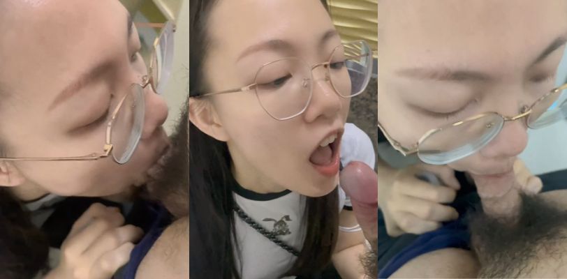 最骚不过眼镜妹！