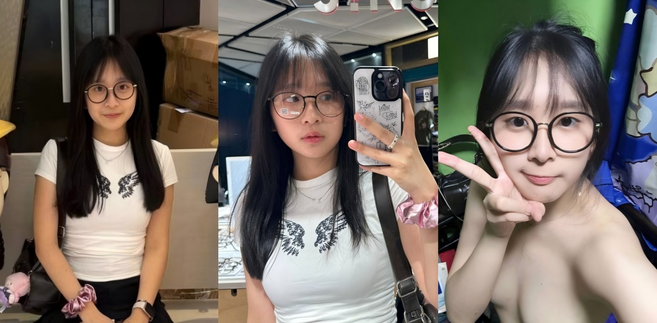 眼镜清纯女大学生自拍流出