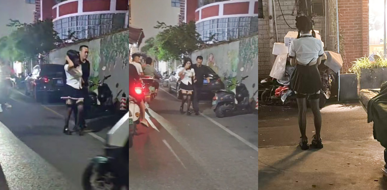 胆子也太大了吧!广州城中村扫街大神偶遇小姐逃跑 被老鸨抓着头发带回鸡窝