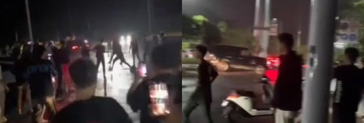 湖南长沙宁乡仁福大道发生群体冲突 精神小伙街头打架视频曝光