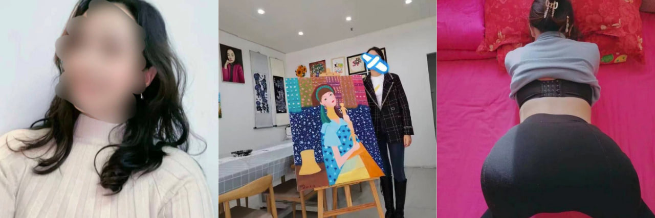 曾经的画室老师在集训时一直献殷勤，后来毕业时带去酒吧才成功套路到酒店！结婚后俩人还保持着炮友关系经常发骚就找操～