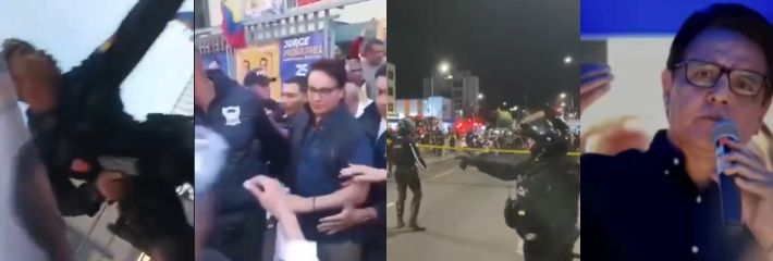 厄瓜多尔总统候选人费尔南多·比利亚维森西奥参加集会活动时被枪杀!