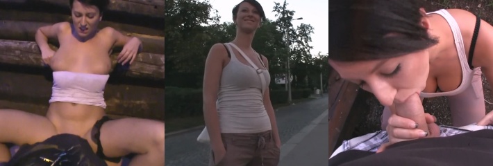 捷克街头搭讪系列 伤心欲绝的年轻女子在户外桥下性交了！