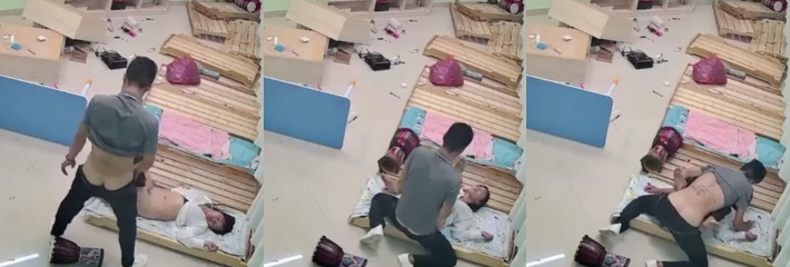 监控记录拍下广东一屌丝男 真实强奸幼儿园教师女友!只因求合不成直接反手强奸其女友!