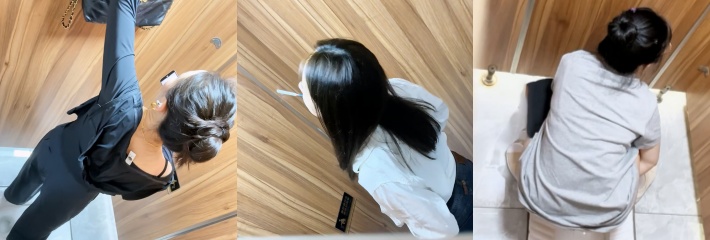 5A级写字楼厕拍 手持伸逼下拍少妇少女嫩逼 拿她卫生巾打飞机！