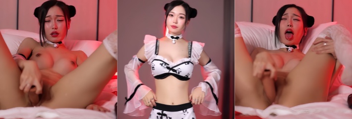 亚裔网黄女神 meriol_chan 熊猫女仆装激情自慰 白虎嫩穴秀色可餐！