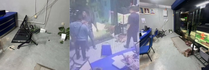 马来西亚 巴生警局内部惊魂 持刀歹徒闯入疯狂砍人 监控曝光现场太震撼
