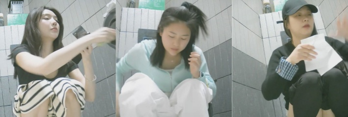 写字楼女厕双镜头偷拍 健美裤靓妹痔疮严重 美女们手机不离手便便抽烟两不误