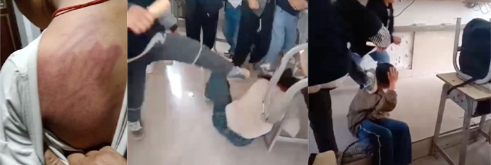 再现校园霸凌！贵州安顺一学校男学生对女学生拳打脚踢行为恶劣！导致身体多处淤青等！
