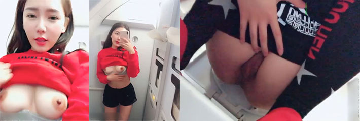 高颜值极品反差婊在飞机发骚自慰视频流出，在卫生间尽情放纵揉奶抠b，真是个大烧杯