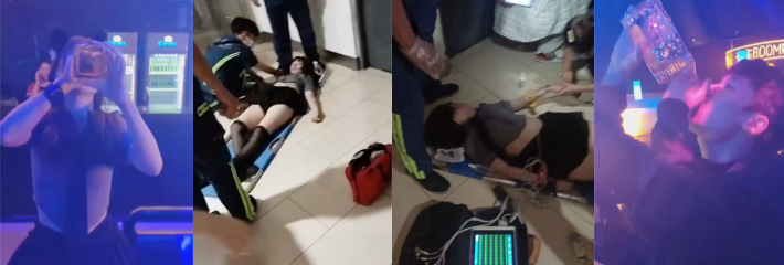 沈阳大悦城 小仙女为了钱和男子一人一瓶龙舌兰对瓶吹！双双送医院，女子直接挂