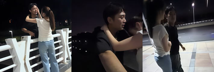 黑料正能量 杭州余杭区 东海闲湖城人工湖拱桥上 情侣吵架欲跳湖轻生 被好心人成功救下
