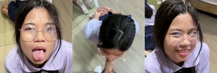 泰国18岁网红嫩妹 Suwipha 最新作品 与男友无套性爱 深喉口交爆射一脸浓精！