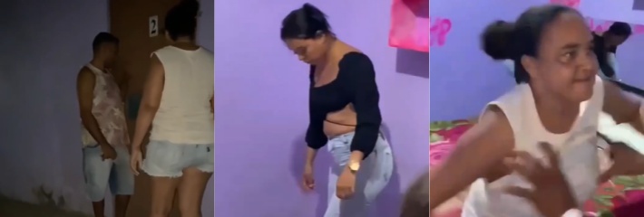 哥伦比亚彪悍妻子抓奸嫖娼的老公 见面没有废话直接干架 这战斗力有点高啊！