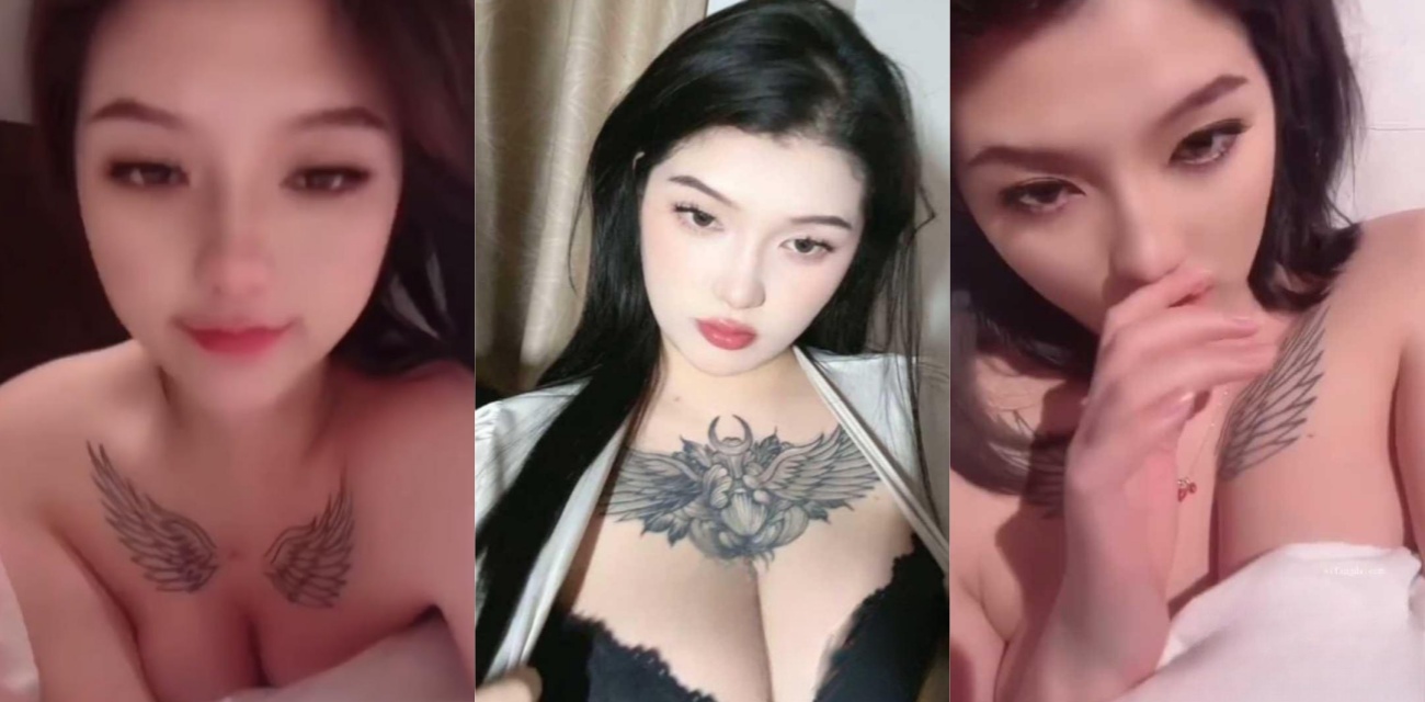 广西快手网红 柳梦寒 私密付费房一对一最新福利合集 胸前醒目的翅膀纹身特别显眼