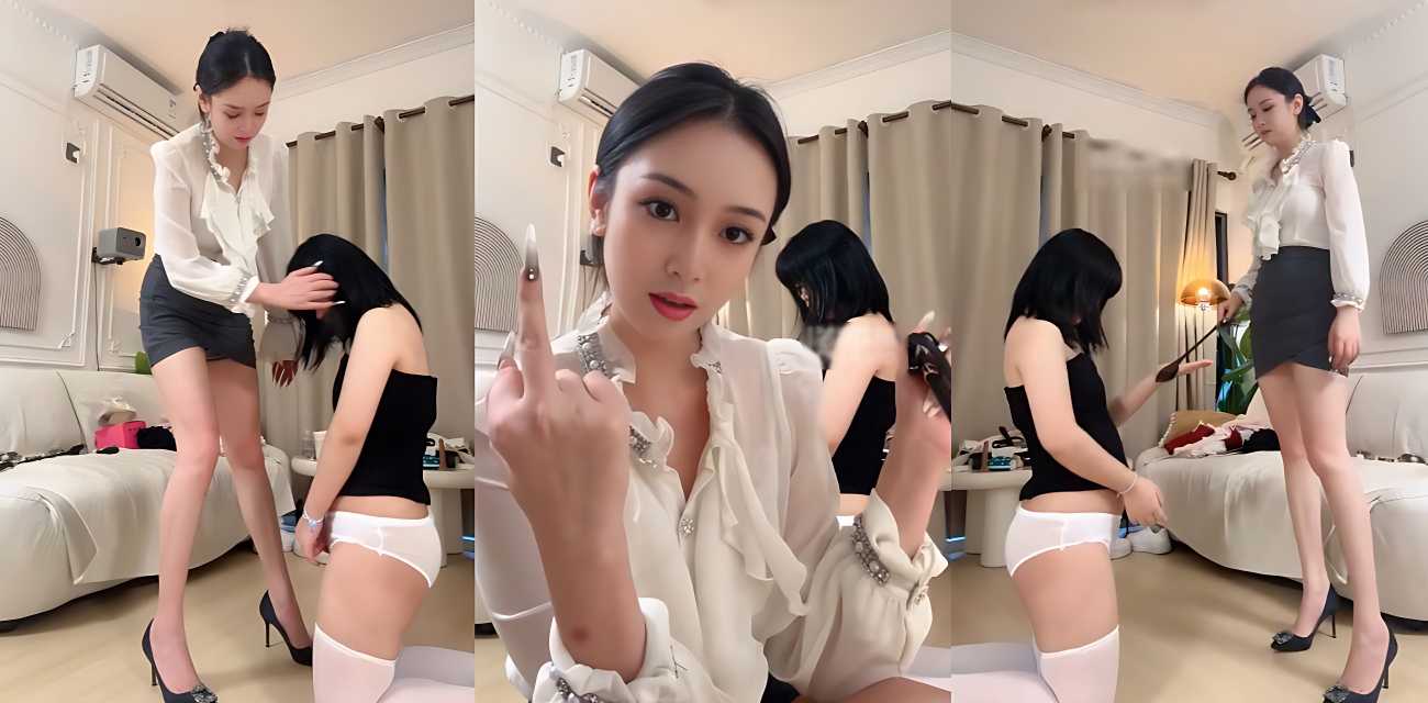 玩物直播超美女S 佳禾小妈 付费直播回放流出，皮鞭教育发情女m玉足深喉，足控福利！