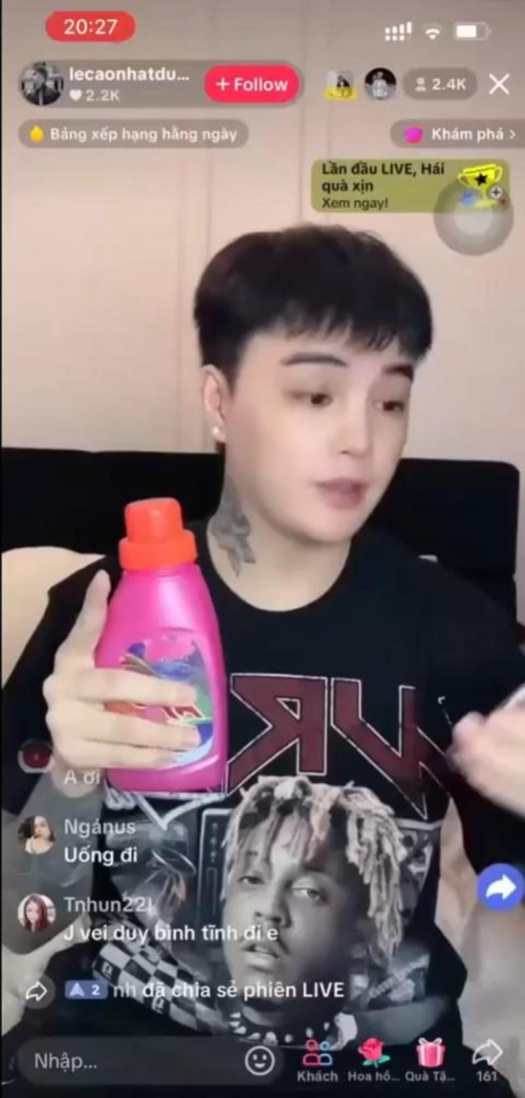 泰国主播直播喝洗洁精自杀 录屏视频流出！