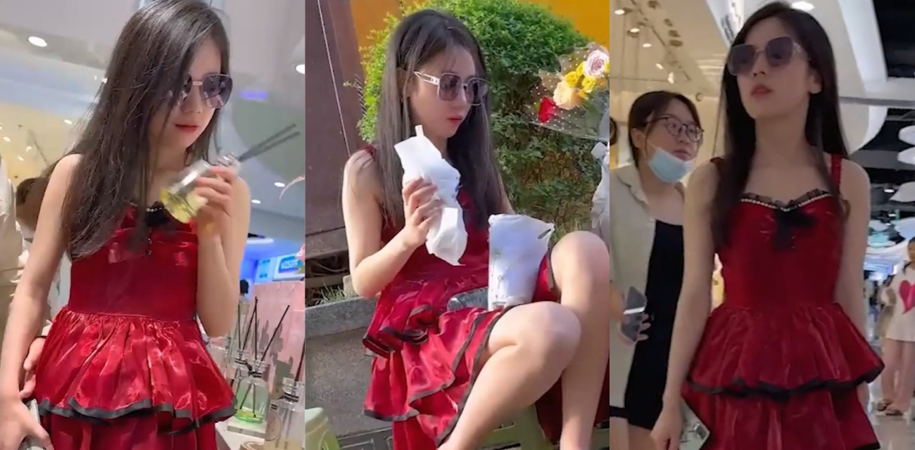 深圳万达街头偷拍 无内裤骚学妹多角度走光 粉嫩翘臀晃荡长直腿控福利太权威！