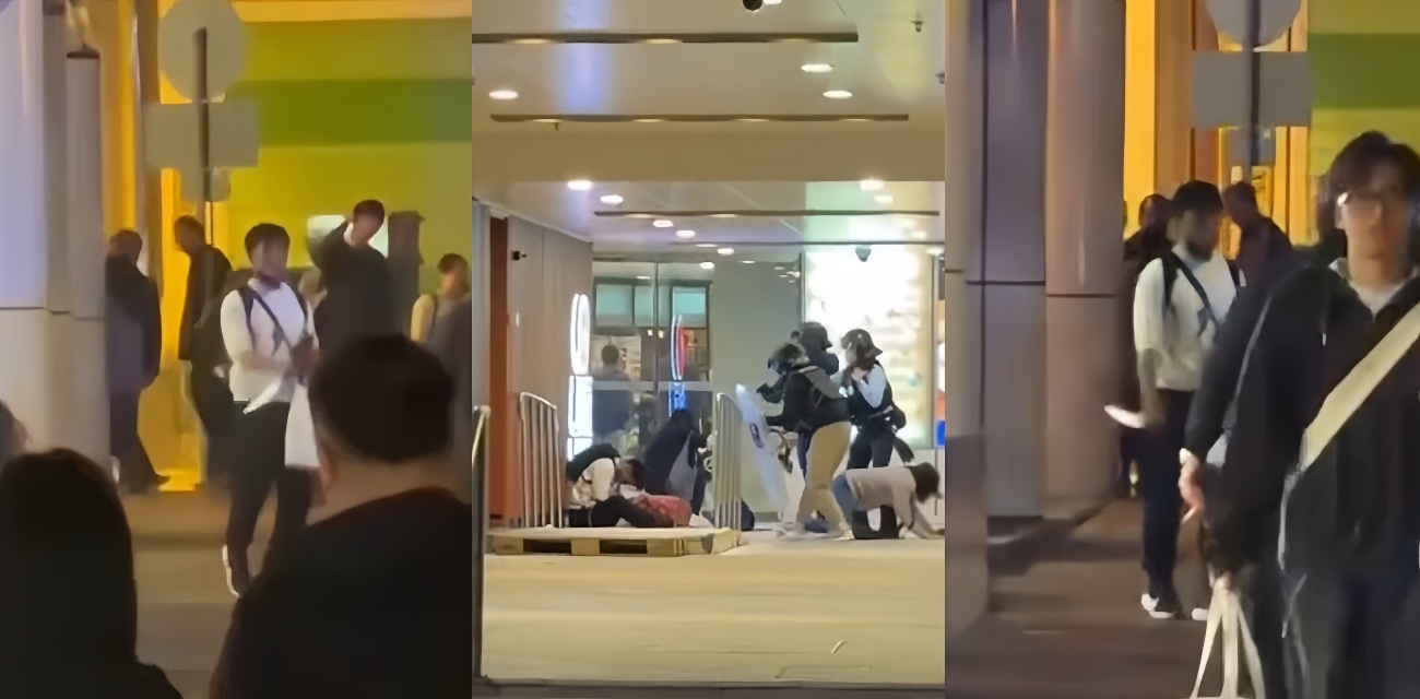 香港屯门DONKI持刀挟持女子 越南汉偷牛肉刀街头狂挥 警方开两枪救人质击毙毒贩 检1kg冰毒案底累累！