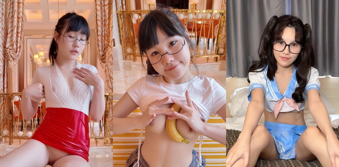 极品白虎美少女Bunny Una優娜 淘气双马尾眼镜萌妹 被爸爸大屌惩罚学生妹