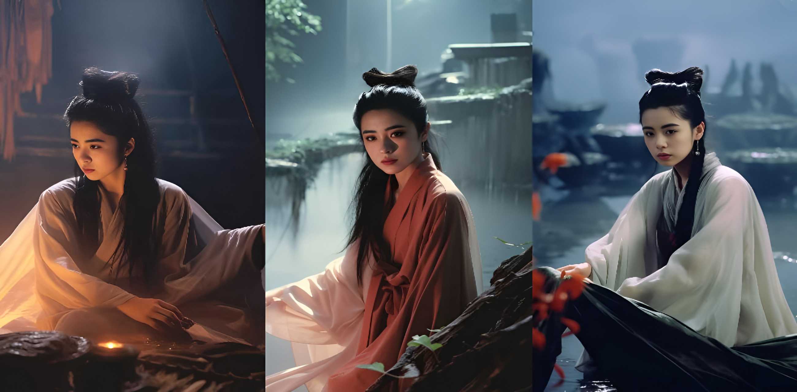 AI魔改系列 倩女幽魂 深夜兰若寺聂小倩骑乘猛干宁采臣 妖艳女鬼肥臀狂扭吸干书生精华！