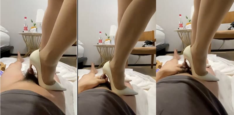 猎奇重口 男奴被蓓蓓S高跟鞋狠插马眼爽翻天 大腿站立抽插直达最深！