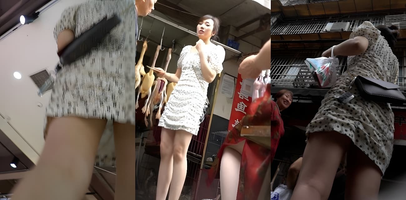 街头惊现极品短裙女神被偷拍 高清抄底视角 这颜值直接让人腿软！