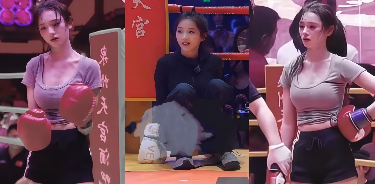 泉州天宫酒吧拳击争霸赛 千万粉丝网红 不吃奶露拖VS小程同学 滚地扭打现场一片狼藉！