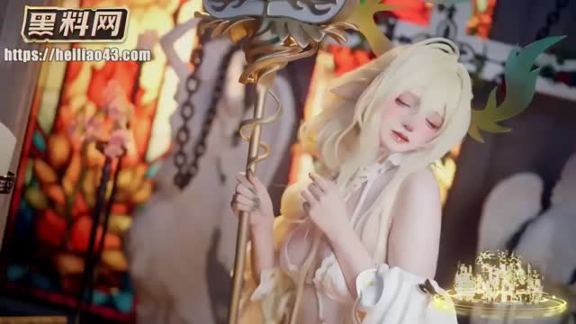 阿薰kaOri 碧蓝航线金狮COS新作 少女撅臀揉奶 权杖磨逼舔弄超色情！
