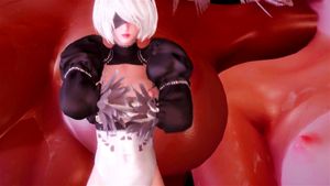 [MMD] LAYSHA - 巧克力奶油条版本。 2B A2 尼尔机械纪元 3D 色情舞蹈