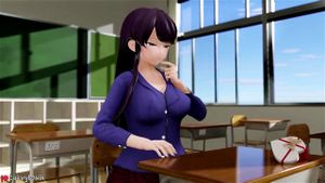 Komi-San 胸部膨胀