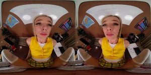 VR Conk 最终 test 截止日期 - 与你的性感金发大学朋友海莉·里德XXX模仿VR色情片