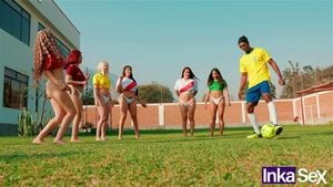 INKA SEX - Cholondinho Gaúcho 参与群交，并与拉丁美洲粉丝进行肛交。