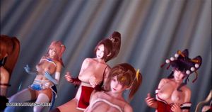 [MMD] PSY - 绅士 DOA 脱衣舞 玛丽萝丝 穗香 美咲 不知火舞 环 克己 女天狗