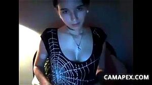 瘦欧洲凸轮女孩